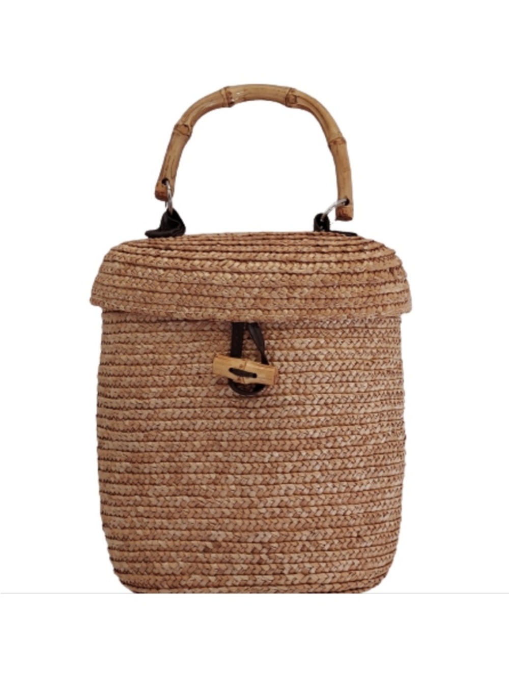 Victoria’s Secret Wicker Straw Rattan Woven Basket Handbag